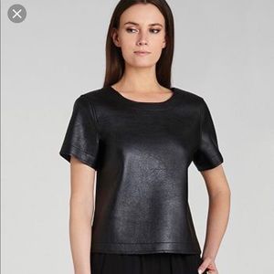 BCBG BETA Faux Leather top